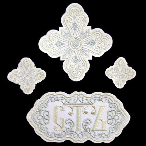 Set of embroidered crosses for protodeacon (Vvedensky)