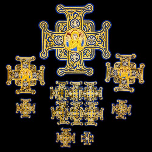 Crosses for vestments in Greek cut (Oranta)