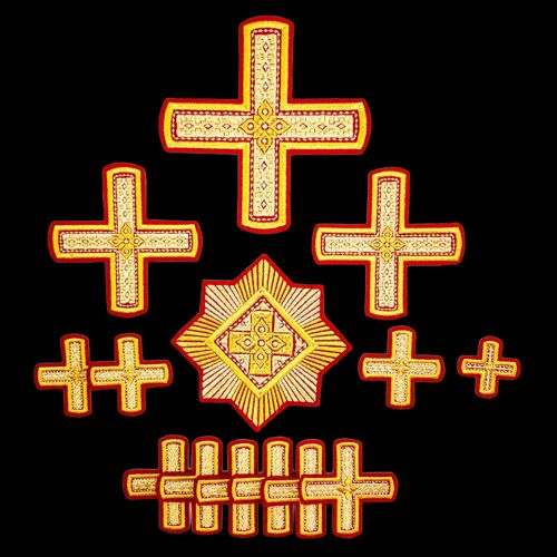 Embroidered priestly crosses (Poltava)