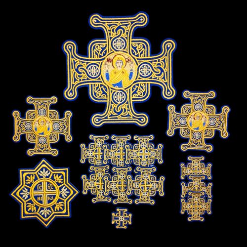 Set of priestly crosses (Oranta)