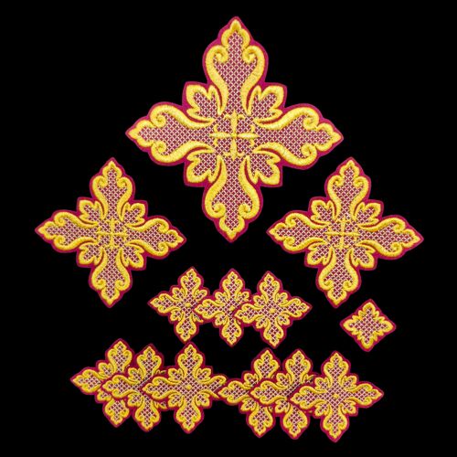 Set of crosses for Greek vestments (Kyiv)