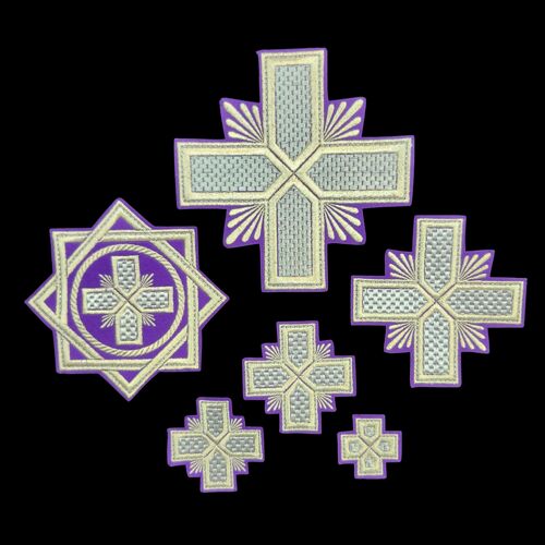 (Athos) set of embroidered crosses for Bishop