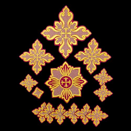 Set of embroidered crosses for the priest (Kyiv)