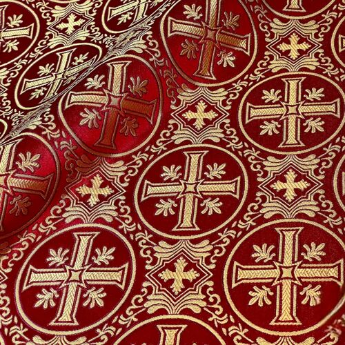 (Solunskaya) brocade dark red
