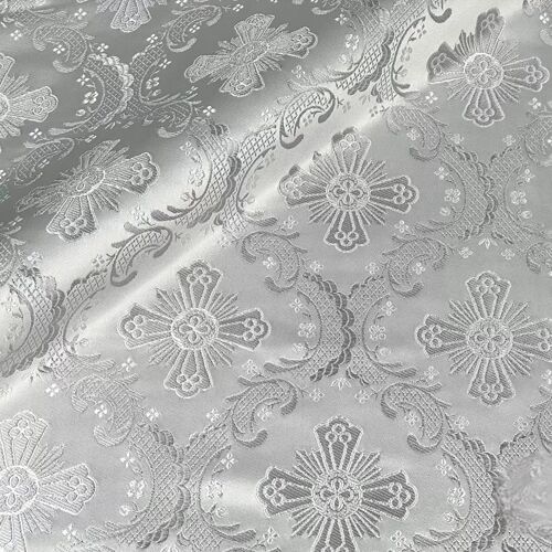 (Trifonovskaya) brocade with plant ornament and crosses