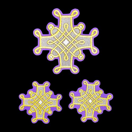 Set of embroidered crosses (French) for the liturgy