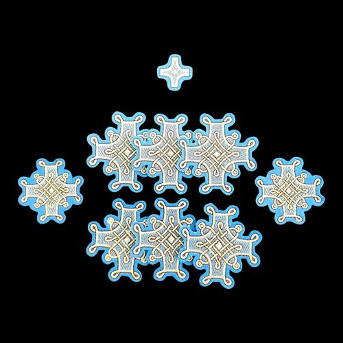 Набір вишитих хрестів для требного набору «Французький»