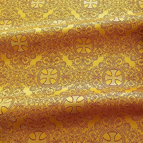 Fabric For Orthodox Vestment Cloth Liturgical Yellow/Gold Design from Greece 