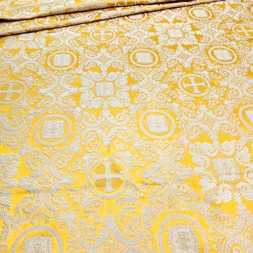 Greek Fabric yellow with silver (Feofania)