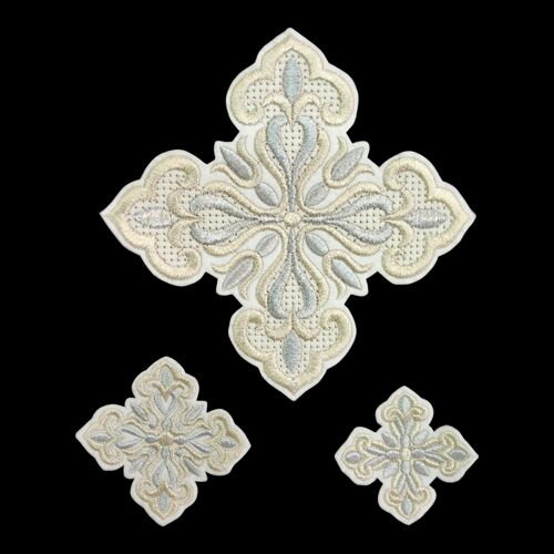 Embroidered crosses (Tulip) for deacon's vestments