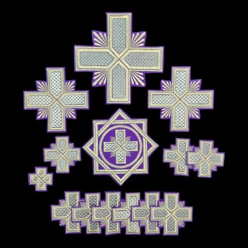 Embroidered Crosses for vestment (Athos)