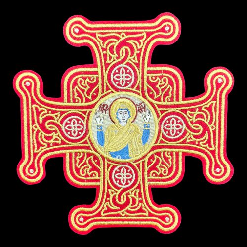 Embroidered cross (Oranta) for altar server