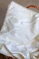 Baptism blanket (Primrose) with a cross made of Swarovski gemstones 