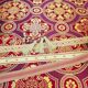 Greek brocade for the vestments of the priest (Drevlyanskaya) red with burgundy for sale