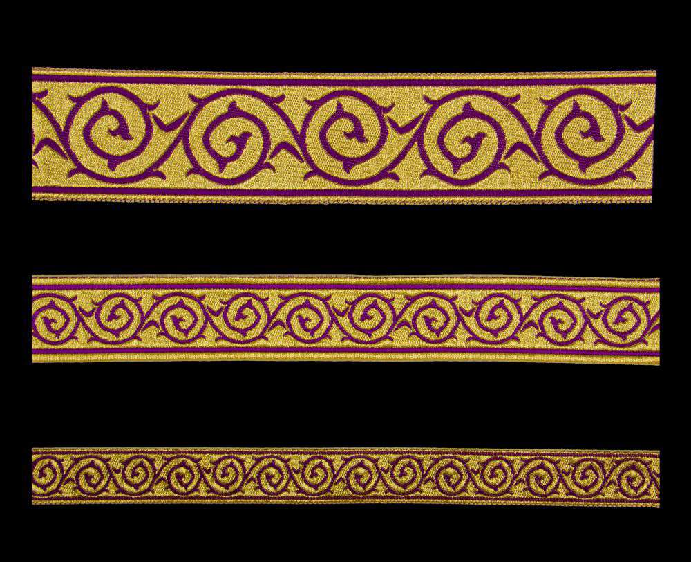 Галун «Голгофа» фиолетовый с золотом