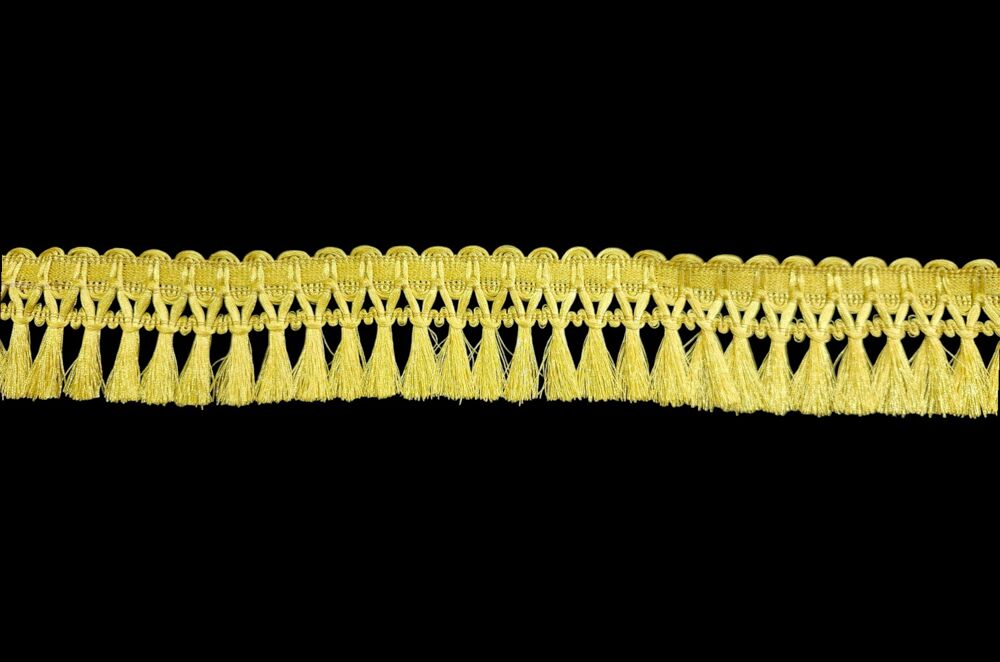 Бахрома кисточка на тесьме светлое золото 5 см Бахрома кисточка на тесьме светлое золото 5 см