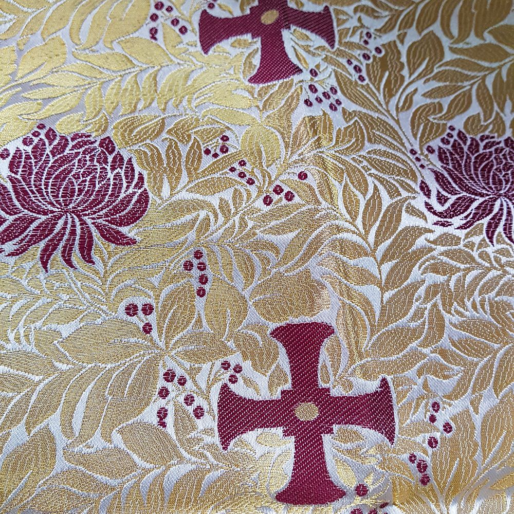 Парча греческая белая «Астра» Парча греческая белая «Астра»