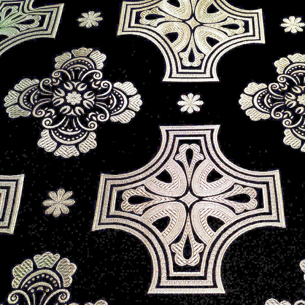 Ткань черная с серебром «Лагода»