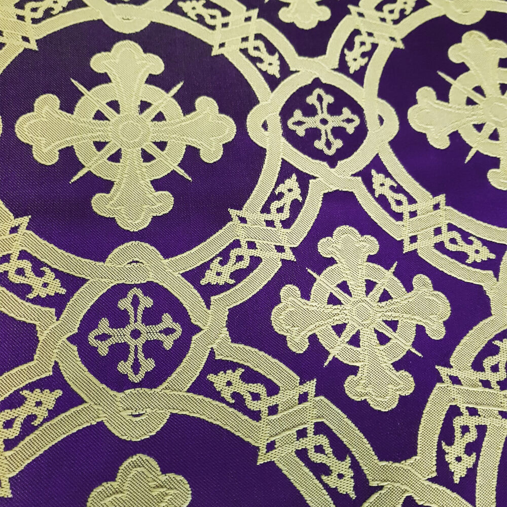 Ткань греческая фиолетовая «Крещенская»