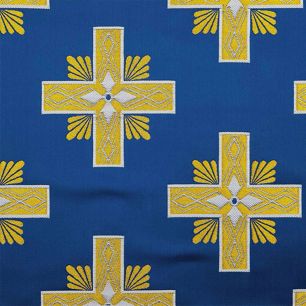 Ткань церковная синяя «Афон»