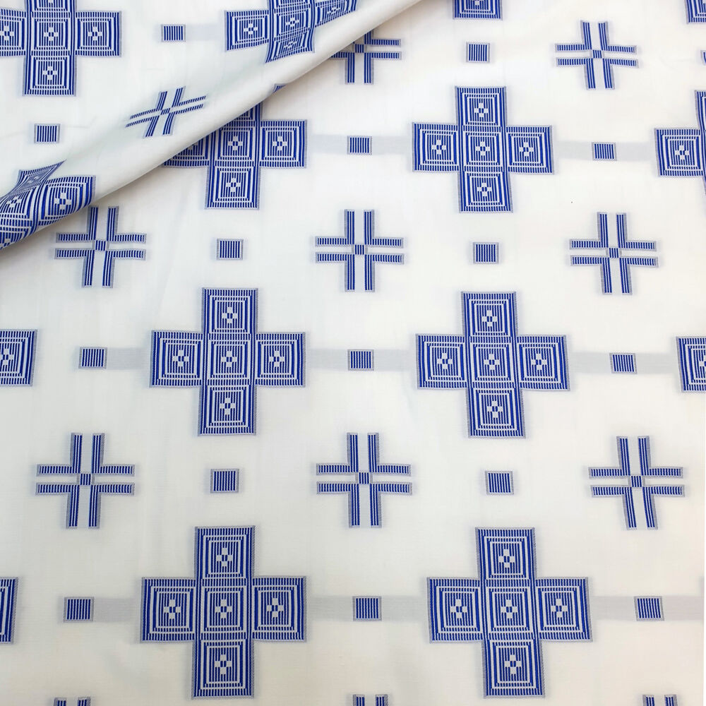 Ткань греческая синяя «Боричевская»