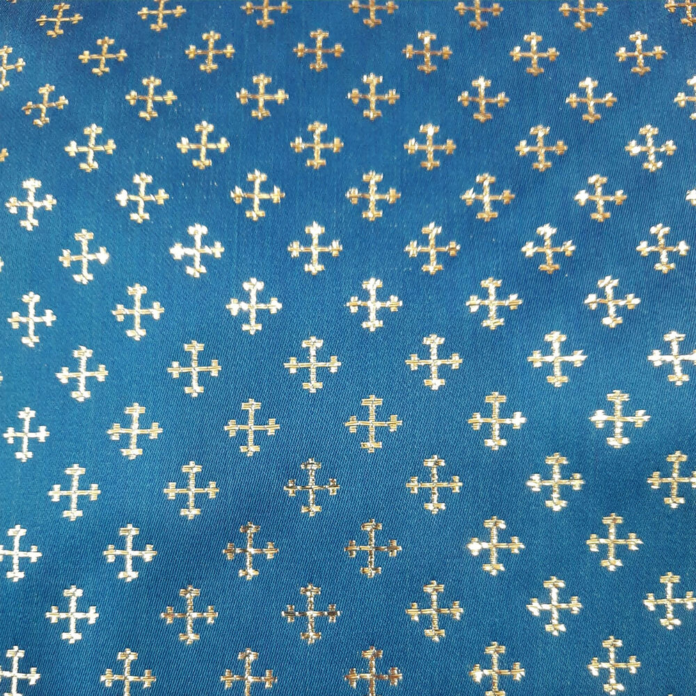 Ткань синяя для церковных облачений «Тира»