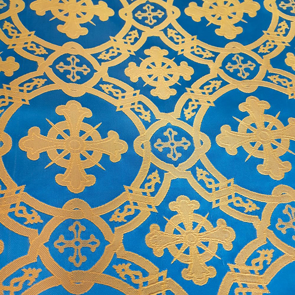 Ткань греческая голубая «Крещенская»
