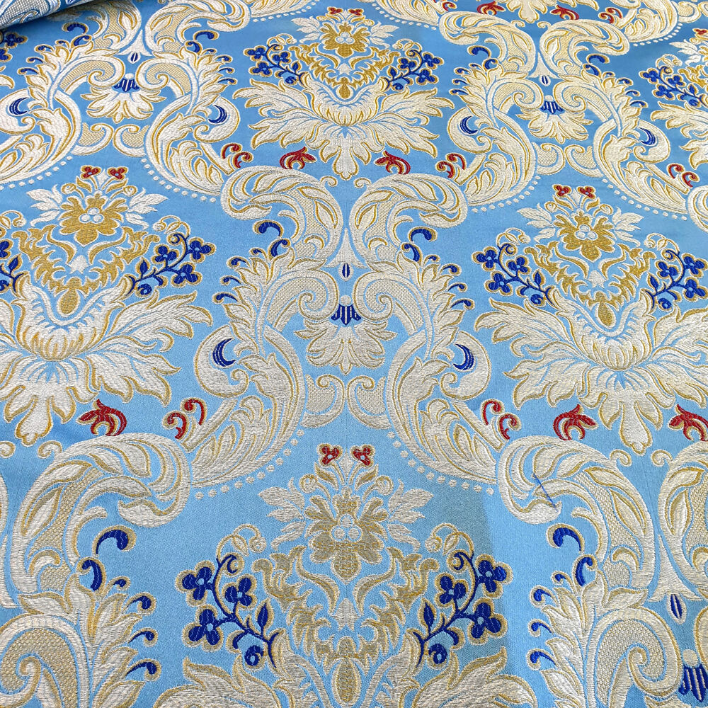 Ткань греческая голубая «Ваза»