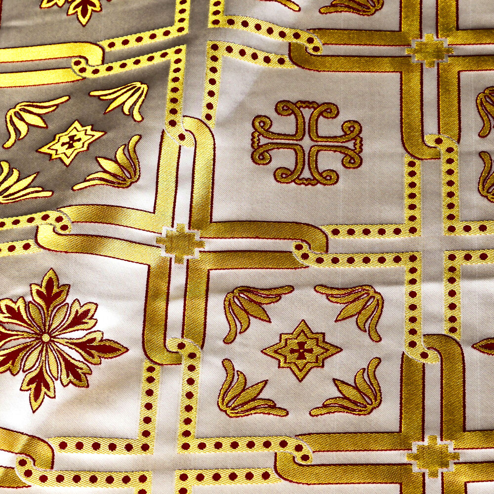 Ткань греческая бордовая «Владимирский крест»