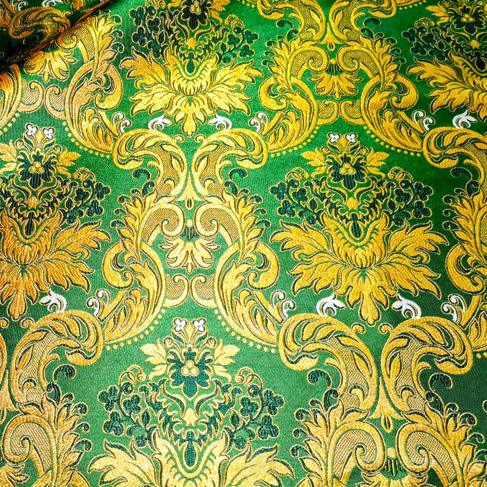 Ткань греческая зеленая «Ваза»