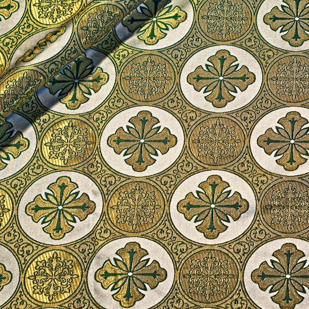 Ткань греческая зеленая «Архаика»