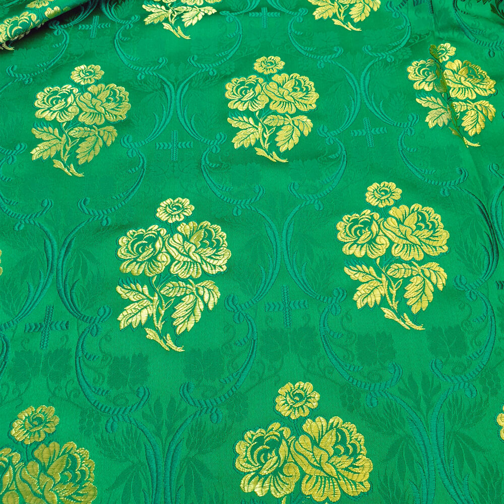Ткань греческая зеленая «Февронья»