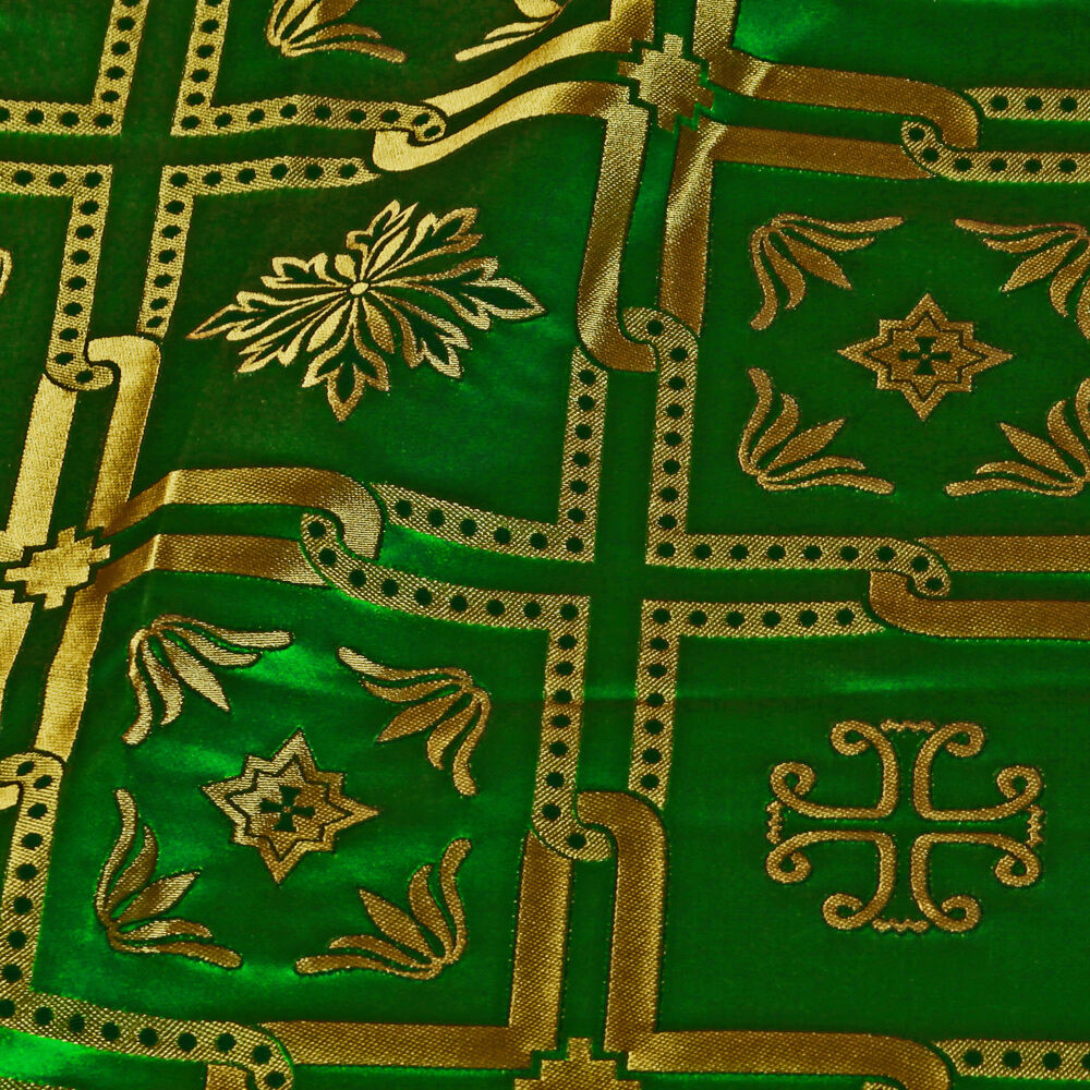 Ткань зеленая «Владимирский крест»