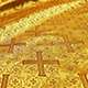 Ткань желтая для пошива богослужебных облачений «Византийский крест» купить