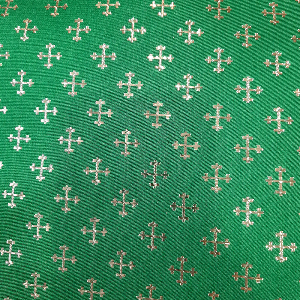 Ткань зеленая для церковных облачений «Тира»