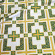 Ткань церковная зеленая «Латинский крест» 