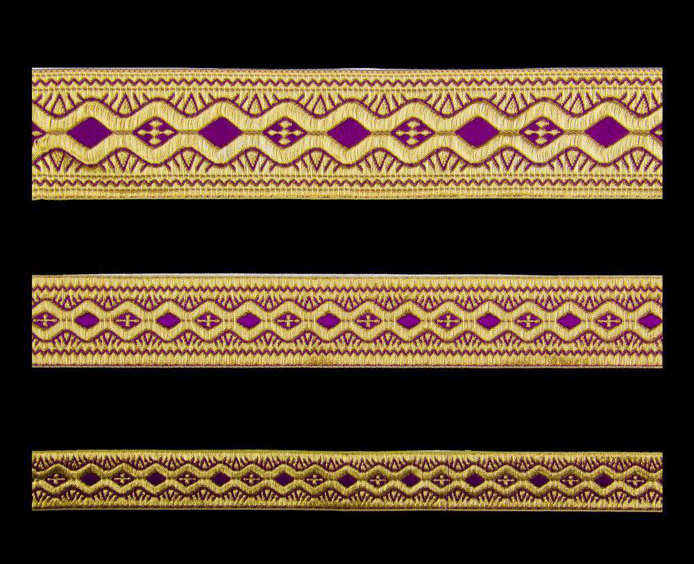 Галун «Пасха» фиолетовый с золотом