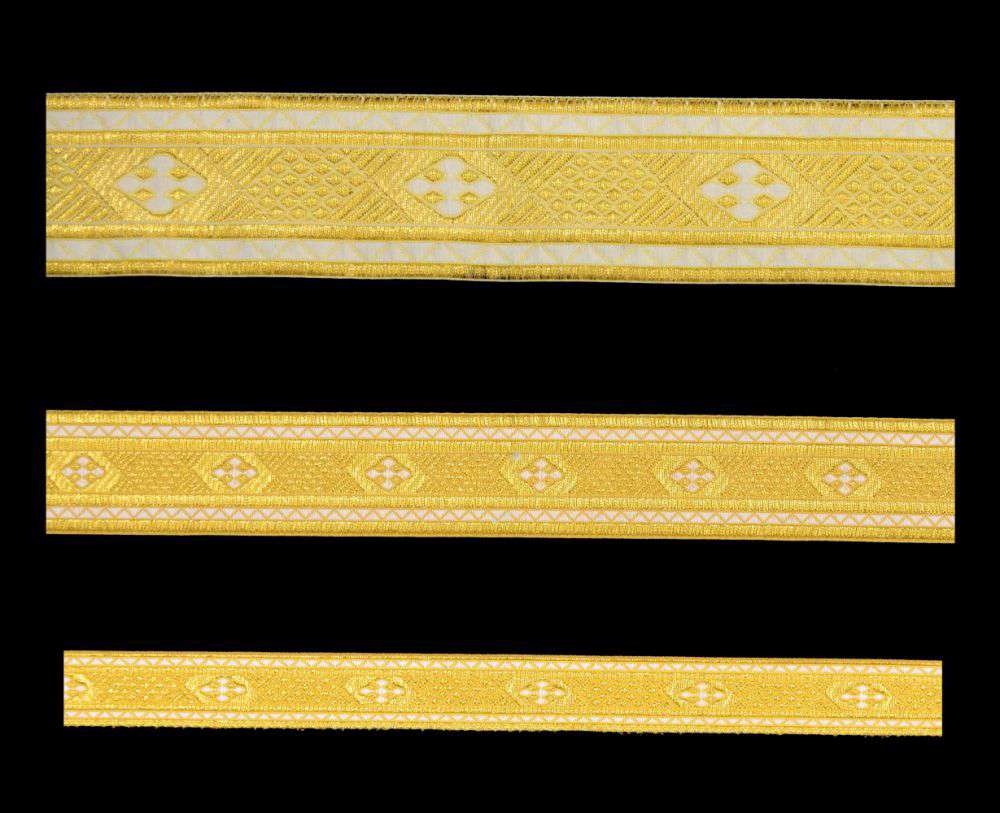 Галун «Вифлеемский крест» белый с золотом Галун «Вифлеемский крест» белый с золотом