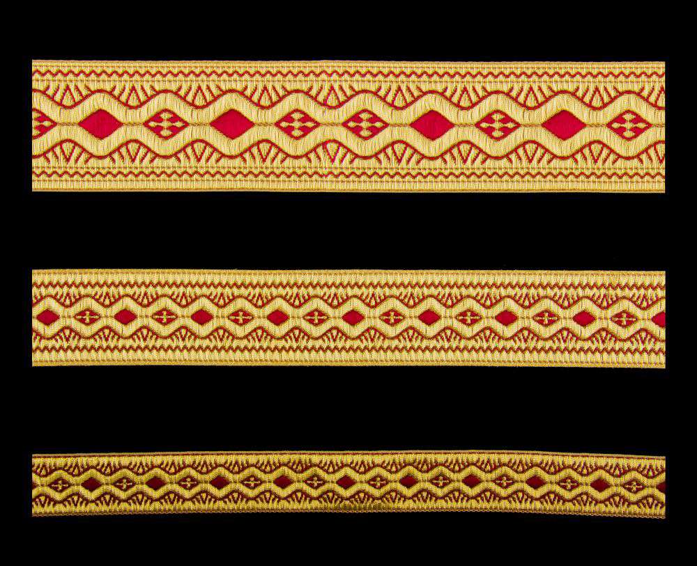 Галун «Пасха» красный с золотом Галун «Пасха» красный с золотом