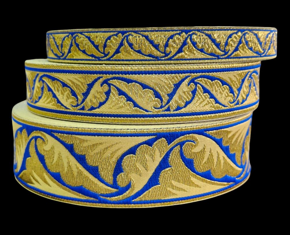 Галун синий с золотом «Полиставрий» Галун синий с золотом «Полиставрий»