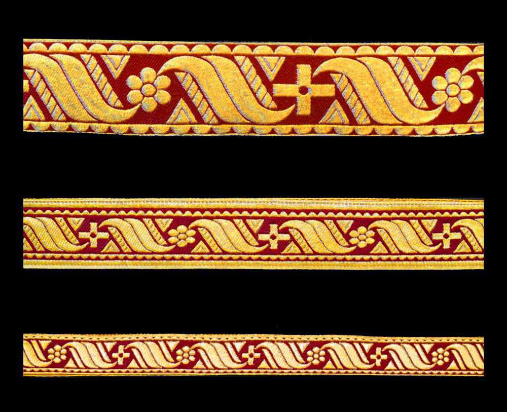 Галун «Афон» бордовый с золотом Галун «Афон» бордовый с золотом