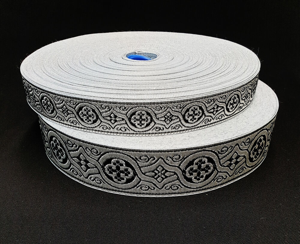 Галун церковный «Посадский» черный с серебром Галун церковный «Посадский» черный с серебром