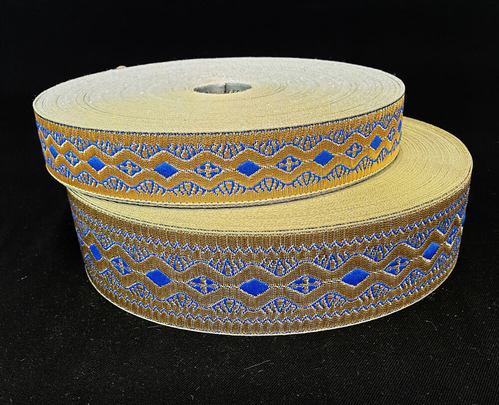 Галун церковный синий с золотом «Пасха» Галун церковный синий с золотом «Пасха»