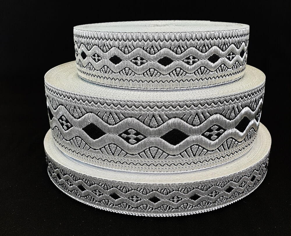 Галун «Пасха» черный с серебром Галун «Пасха» черный с серебром