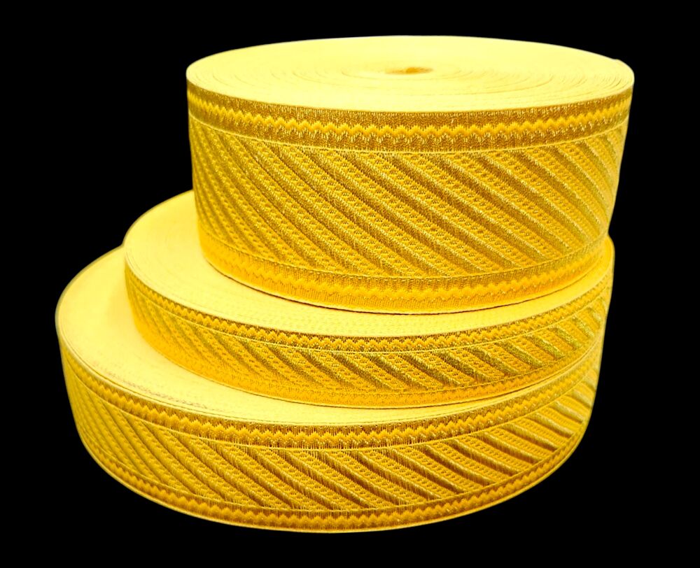 Галун «Дамаск» желтый с золотом Галун «Дамаск» желтый с золотом