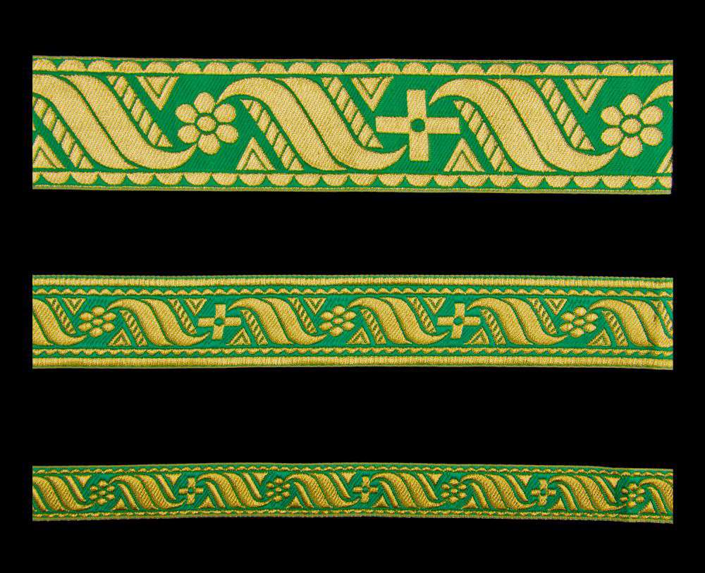 Галун «Афон» зеленый с золотом Галун «Афон» зеленый с золотом