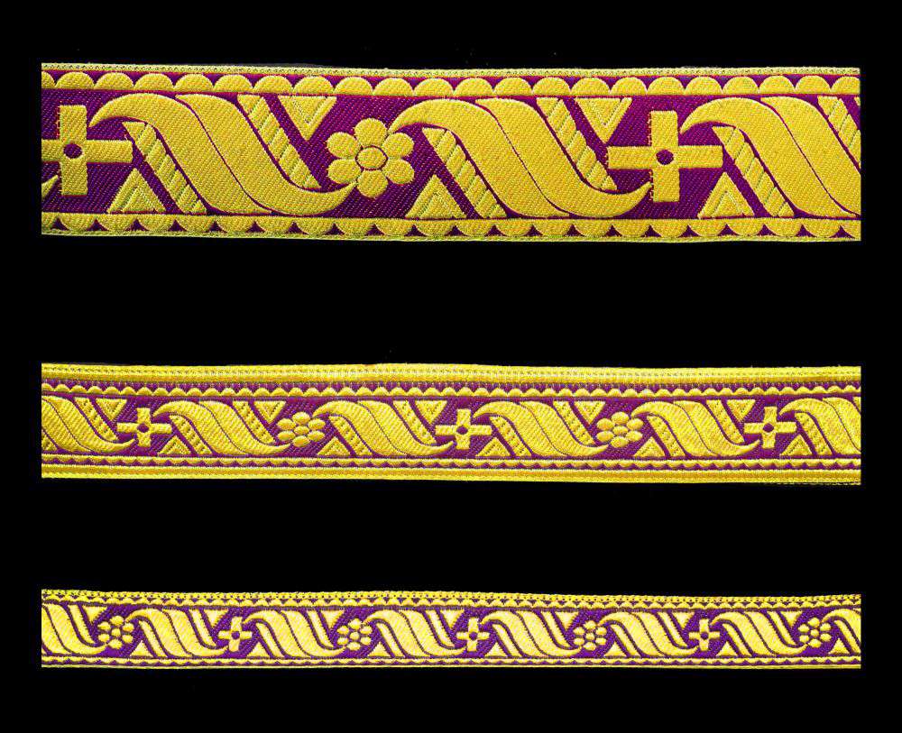 Галун «Афон» фиолетовый с золотом Галун «Афон» фиолетовый с золотом