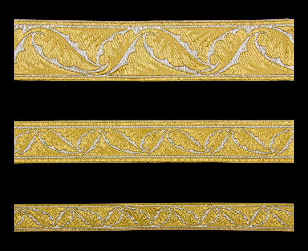 Галун «Полиставрий» белый с золотом Галун «Полиставрий» белый с золотом