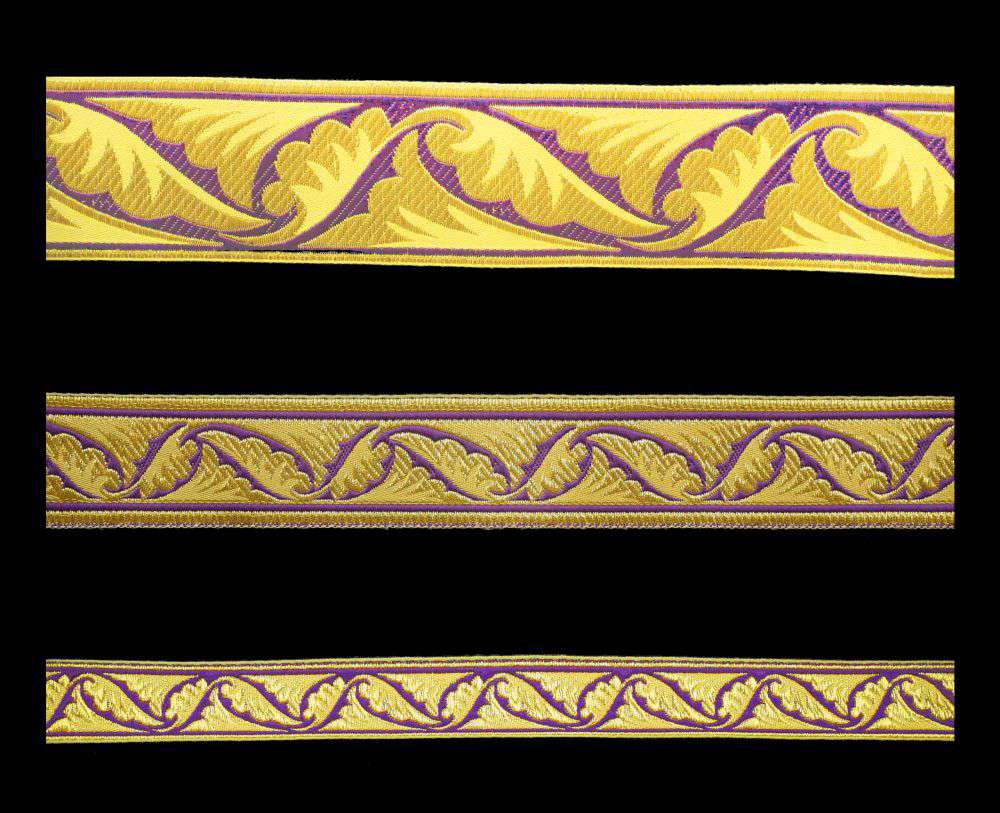 Галун «Полиставрий» фиолетовый с золотом Галун «Полиставрий» фиолетовый с золотом