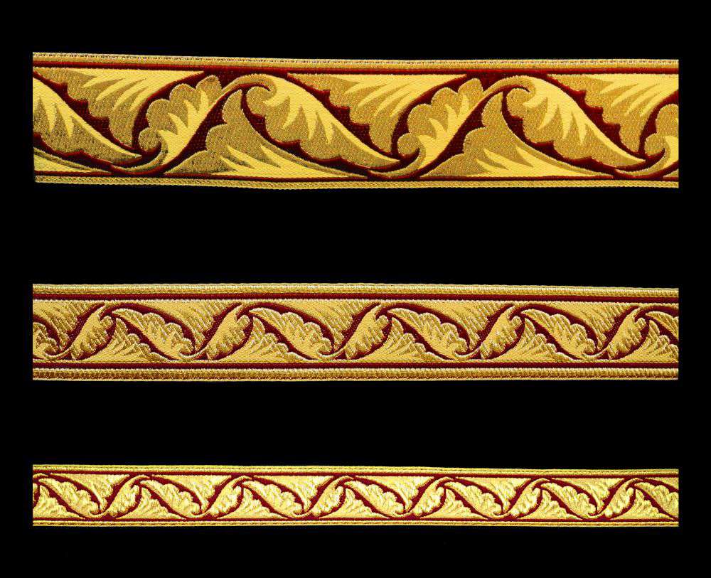 Галун «Полиставрий» бордовый с золотом Галун «Полиставрий» бордовый с золотом